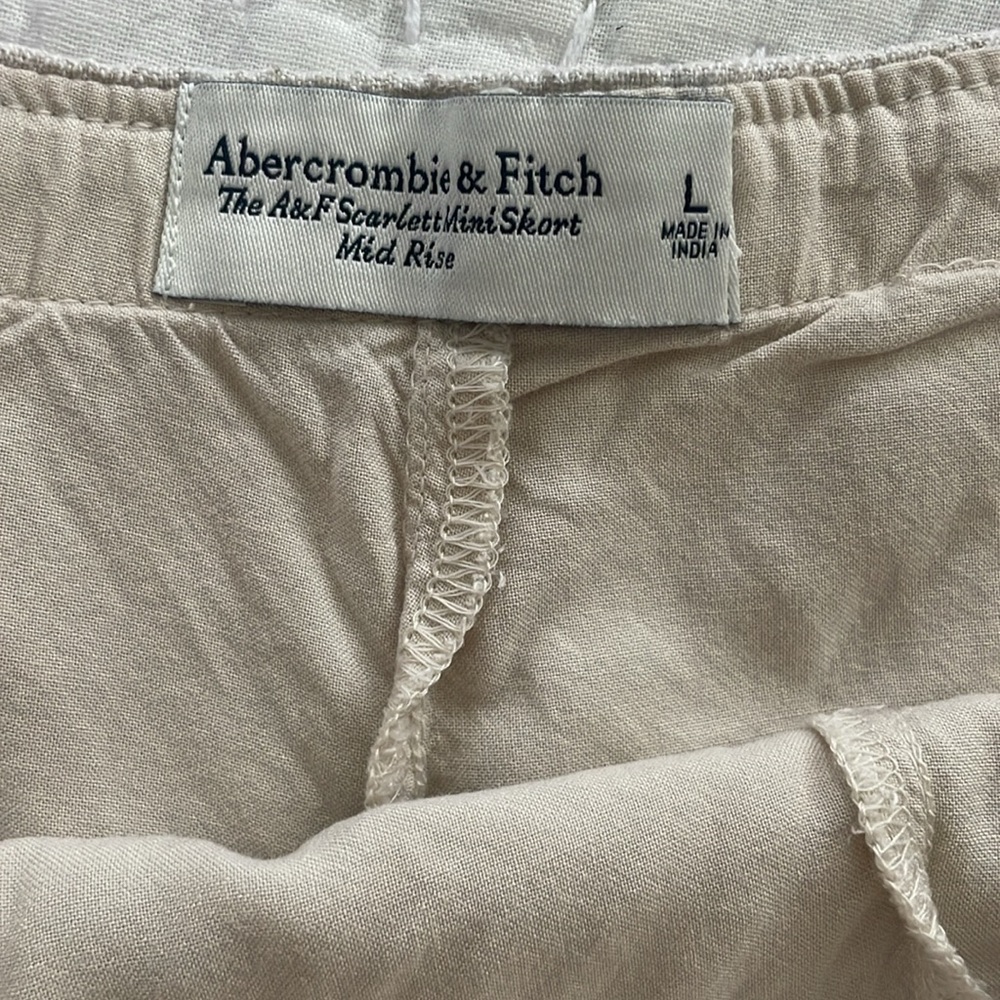 A&F Scarlett Mid Rise Linen-Blend Mini Skort, L, Unworn - Picture 9 of 9